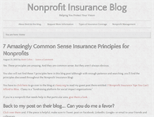 Tablet Screenshot of nonprofitinsuranceblog.com